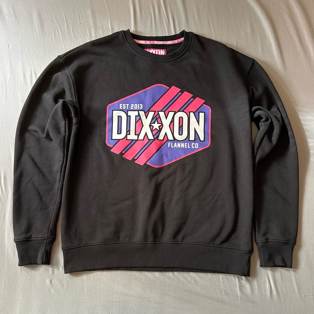 DIXXON Black and Pink Crewneck Sweater